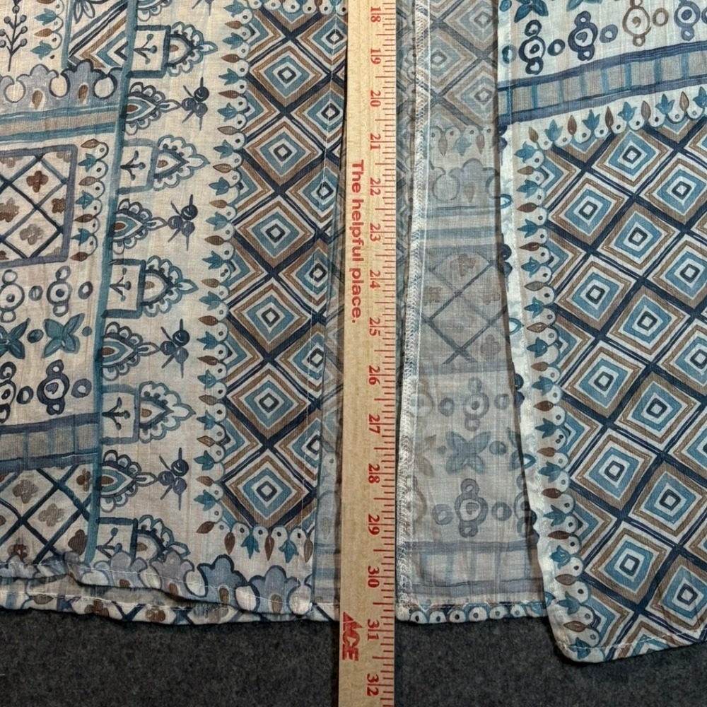 BloomChic Open Front Kimono Cardigan Boho Patchwork Blue Plus 18/20 - Picture 7 of 11